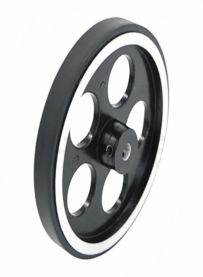 MiJunHD 64mm Metal Drive Wheel Inner Dia 6mm Aluminum Master Wheels Rubber Tires for Smart Robot Chassis Car 1Pc - Image 1